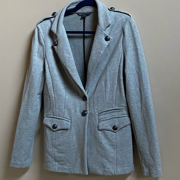Ax Armani Exchange Sweaters | Ax Armani Exchange Womens Fleece Cardigan Graylargern#91714ca#32528 | Color: Gray | Size: L | Mgarcesto's Closet